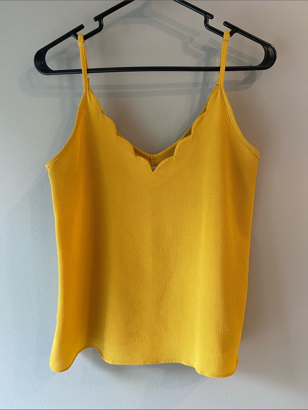 Space 46 Boutique Yellow Scallop V-Neck Camisole